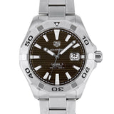 Buy Shop Tag Heuer Aquaracer Calibre 5 Automatic Sunray Brown Dial Silver Steel Strap Watch for Men - WAY2018.BA0927 USA Online