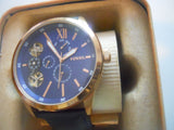 Buy Shop Fossil Flynn Mechanical Blue Dial Blue Leather Strap Watch for Men - BQ2219 USA Online