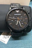 Buy Shop Emporio Armani Luigi Chronograph Black Dial Black Steep Strap Watch For Men - AR11045 USA Online