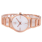 Buy Shop Calvin Klein Stately White Dial Rose Gold Steel Strap Watch for Women - K3G23626 USA Online