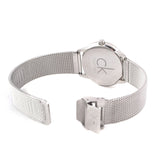 Buy Shop Calvin Klein Minimal Grey Dial Silver Mesh Bracelet Watch for Men - K3M22124 USA Online