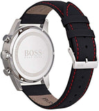 Buy Shop Hugo Boss Navigator Black Dial Black Leather Strap Watch for Men - 1513535 USA Online