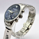 Buy Shop Emporio Armani Sportivo Chronograph Blue Dial Silver Steel Strap Watch For Men - AR5860 USA Online