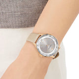 Buy Shop Swarovski Octea Nova Grey Dial Grey Leather Strap Watch for Women - 5295326 USA Online