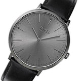 Buy Shop Hugo Boss Modern Grey Dial Black Leather Strap Watch for Men - 1513540 USA Online