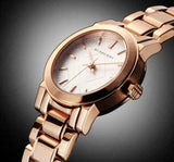 Buy Shop Burberry The City White Dial Rose Gold Steel Strap Watch for Women - BU9204 USA Online