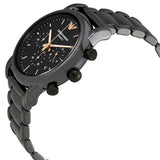 Buy Shop Emporio Armani Luigi Ceramic Chronograph Black Dial Black Strap Watch For Men - AR1509 USA Online