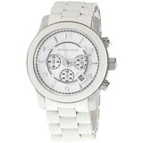 Buy Shop Michael Kors Oversize White Dial White Steel Strap Watch for Men - MK8108 USA Online