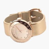 Buy Shop Marc Jacobs Amy Gold Dial Gold Leather Strap Watch for Women - MBM8627 USA Online