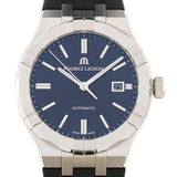 Maurice Lacroix Aikon Automatic Date Blue Dial Blue Silicone Strap Watch For Men - AI6008-SS000-430-4