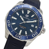 Buy Shop Tag Heuer Aquaracer Quartz Blue Dial Blue Rubber Strap Watch for Men - WAY101C.FT6153 USA Online