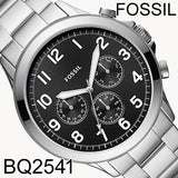 Buy Shop Fossil Pilot Chronograph Black Dial Silver Steel Strap Watch for Men - FS5141 USA Online