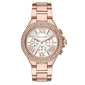 Buy Shop Michael Kors Camille Chronograph White Dial Rose Gold Steel Strap Watch for Women - MK5636 USA Online