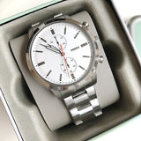 Buy Shop Fossil Townsman White Dial Silver Steel Strap Watch for Men - FS5346 USA Online