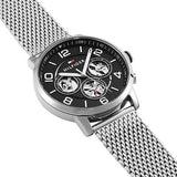 Buy Shop Tommy Hilfiger Chronograph Black Dial Silver Mesh Bracelet Watch for Men - 1791292 USA Online