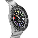 Buy Shop Breitling Superocean Heritage '57 Black Dial Silver Mesh Bracelet Watch for Men - A103701A1B1A1 USA Online