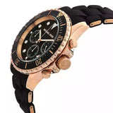Buy Shop Michael Kors Everest Chronograph Black Dial Black Silicone Strap Watch For Men - MK9055 USA Online