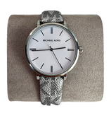 Buy Shop Michael Kors Addyson Quartz White Dial Gray Leather Strap Watch for Women - MK2951 USA Online