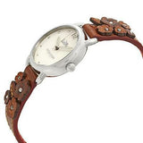 Buy Shop Coach Delancey White Dial Floral Brown Leather Strap Watch for Women - 14502761 USA Online