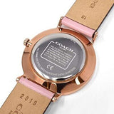 Buy Shop Coach Delancey Gold Dial Pink Leather Strap Watch for Women - 14503332 USA Online