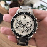 Buy Shop Marc Jacobs Rock Chronograph White Dial Silver Steel Strap Watch for Men - MBM5027 USA Online