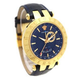 Buy Shop Versace Race GMT Blue Dial Blue Leather Strap Watch For Men - 29G70D282 USA Online