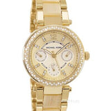 Buy Shop Michael Kors Parker Gold DIal Gold Steel Strap Watch for Women - MK5842 USA Online
