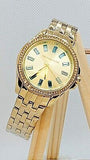 Buy Shop Michael Kors Mini Pilot Quartz Gold Dial Gold Steel Strap Watch For Women - MK7366 USA Online
