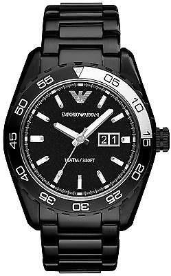 Buy Shop Emporio Armani Sportivo Quartz Black Dial Black Steel Strap Watch For Men - AR6049 USA Online