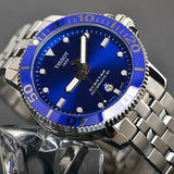 Buy Shop Tissot Seastar 1000 Powermatic 80 Blue Dial Silver Steel Strap Watch For Men - T120.407.11.041.00 USA Online