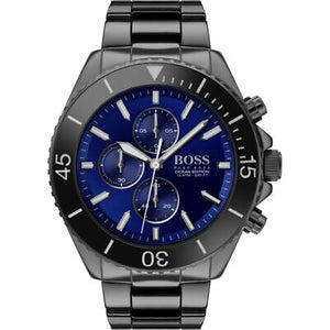 Buy Shop Hugo Boss Ocean Edition Navy Blue Dial Black Steel Strap Watch for Men - 1513743 USA Online