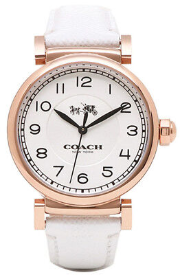 Buy Shop Coach Madison White Dial White Leather Strap Watch for Women - 14502408 USA Online
