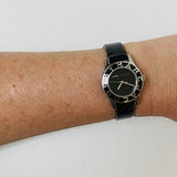 Buy Shop Marc Jacobs Blade Black Dial Black Leather Strap Watch for Women - MBM1082 USA Online