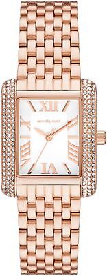 Buy Shop Michael Kors Emery Three-Hand White Dial Rose Gold Steel Strap Watch for Women - MK4743 USA Online