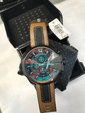 Buy Shop Diesel Mega Chief Quartz Black Dial Two Tone Leather Strap Watch For Men - DZ4305 USA Online