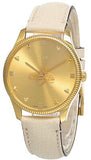 Buy Shop Gucci G Timeless Quartz Gold Dial Beige Leather Strap Watch For Women - YA1264180 USA Online