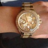 Buy Shop Michael Kors Camille Gold Dial Gold Steel Strap Watch for Women - MK5902 USA Online
