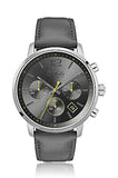 Buy Shop Hugo Boss Attitude Grey Dial Grey Leather Strap Watch for Men - 1513658 USA Online