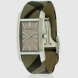 Buy Shop Burberry Nova Check Silver Dial Two Tone Leather Strap Watch For Women - BU9404 USA Online