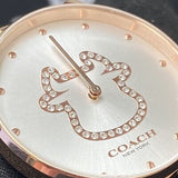 Buy Shop Coach Perry White Dial Rose Gold Steel Strap Watch for Women - 14503708 USA Online