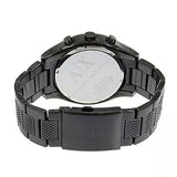 Armani Exchange Chronograph Black Dial Black Steel Strap Watch For Men - AX1605