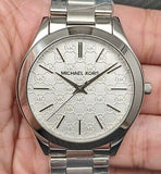 Buy Shop Michael Kors Runway Silver Dial Silver Stainless Steel Strap Watch for Women - MK3371 USA Online