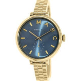 Buy Shop Marc Jacobs Sally Blue Dial Gold Steel Strap Watch for Women - MBM3366 USA Online