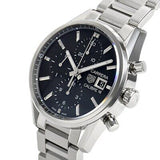 Buy Shop Tag Heuer Carrera Automatic Chronograph Black Dial Silver Steel Strap Watch for Men - CBK2110.BA0715 USA Online