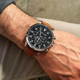 Buy Shop Michael Kors Gage Chronograph Quartz Black Dial Brown Leather Strap Watch For Men - MK8333 USA Online