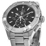 Buy Shop Tag Heuer Aquaracer Chronograph Black Dial Silver Steel Strap Watch for Men - CAY1110.BA0927 USA Online