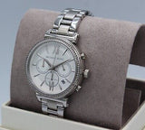Buy Shop Michael Kors Sofie Quartz Silver Dial Silver Steel Strap Watch For Women - MK6575 USA Online