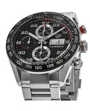 Buy Shop Tag Heuer Carrera Chronograph Black Dial Silver Steel Strap Watch for Men - CBN2A1AA.BA0643 USA Online