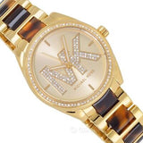 Buy Shop Michael Kors Janelle Quartz Gold Dial Two Tone Steel Strap Watch For Women - MK4730 USA Online