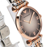 Buy Shop Emporio Armani Gianni T Bar Grey Dial Two Tone Stainless Steel Watch For Women - AR1725 USA Online